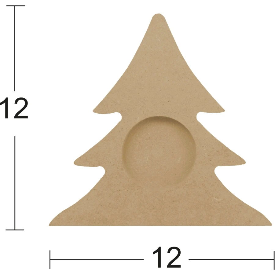 M02 Pine T-Light Candle Holder, Can Be Painted Mdf Wooden Candle Holder