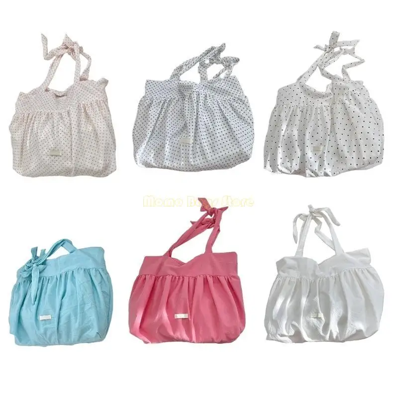 

X90D Modern Canvas Shoulder Bag with Tie Strap and Ample Space Underarm Purse