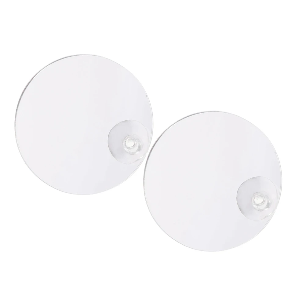 

2pcs Training 8Cm Aquarium Floating Mirror Suction Cup Durable Acrylic Decor Exercise Accessory Mirror Tank Betta Fish Tank Play