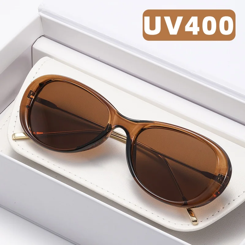 

Stylish Vintage Oval-Frame Sunglasses New Women's INS Style Outdoor UV-Protective Eyewear Classic Driving Shades Unisex