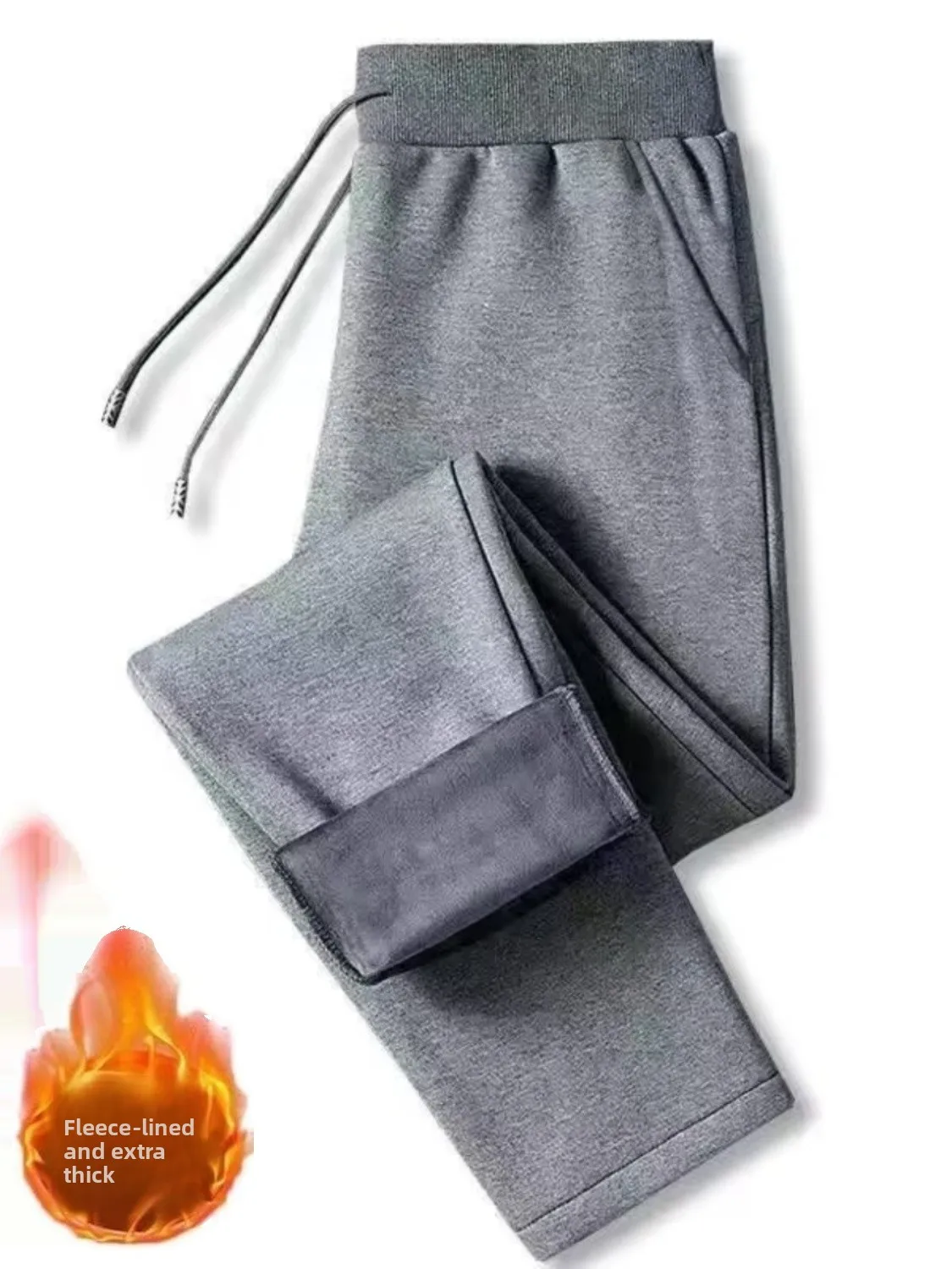 

Утепленные спортивные брюки для мужчин, повседневные длинные брюки, осенне-зимние, прямого кроя, молодежные, городские, модные, из полиэстера