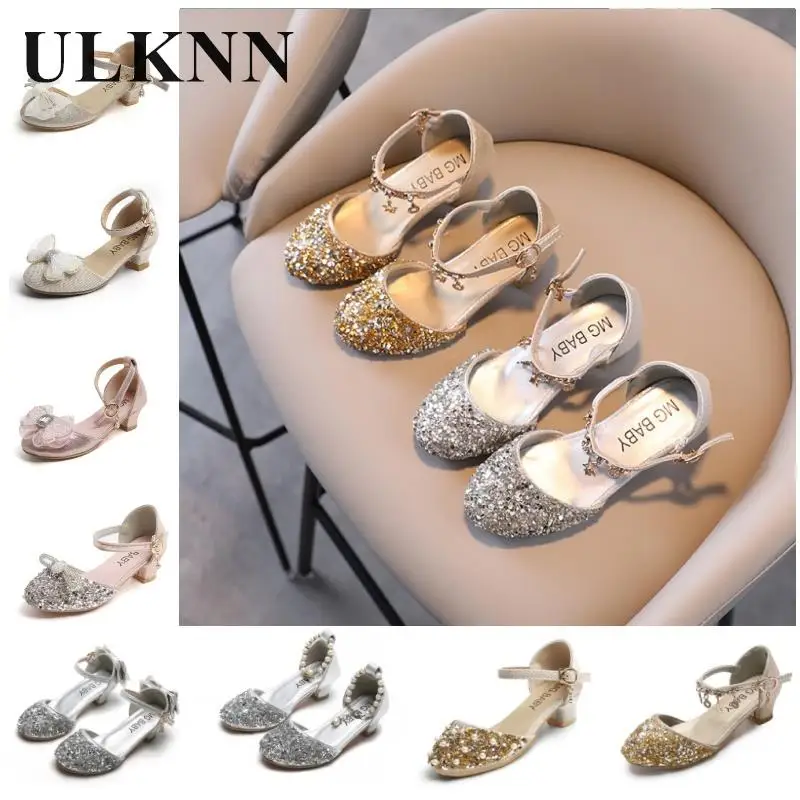 

���ѧߧէѧݧ� 2024 Spring/Summer New Sandalias Goticas High Heel Buckle Crystal Shoes Baotou Fashion Girl Princess Shoes