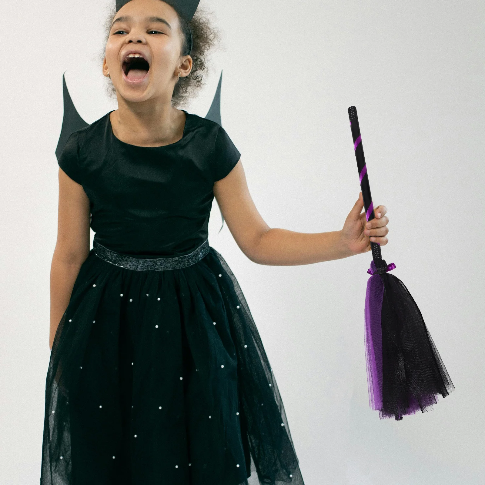 Balai de Sorcière en Maille pour Enfant, Décoration Rituelle d'Halloween, ixd'Autel, Costumes de Bâton