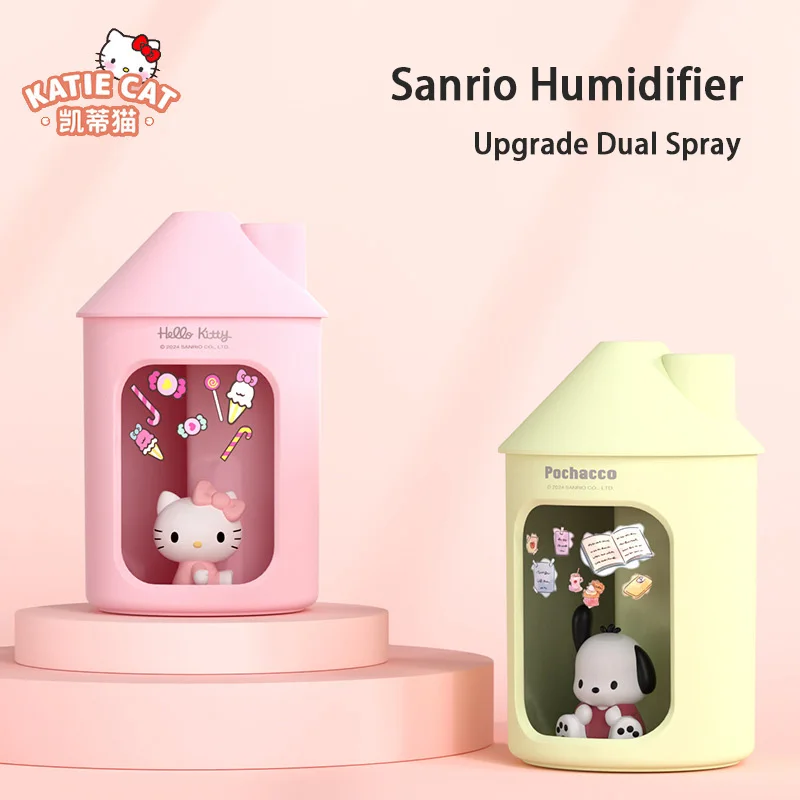 Sanrio-humidificador USB de doble pulverización, gran capacidad, para oficina, hogar, escritorio, dormitorio, silencioso, espray grande