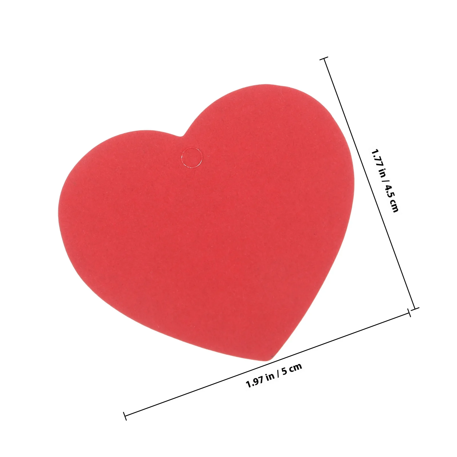 100 قطعة القلب الأحمر DIY بها بنفسك الديكور العلامات كرافت ورقة القواطع لعيد الحب هدية تسميات حفل زفاف حلي معلقة الحرفية