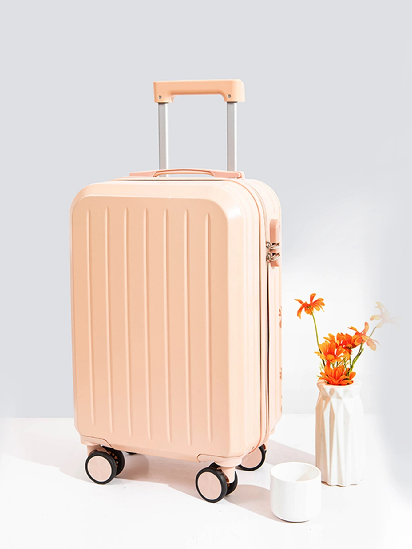 Small fresh luggage lightweight travel multifunctional luggage solid color student suitcase silent universal luggage and bag