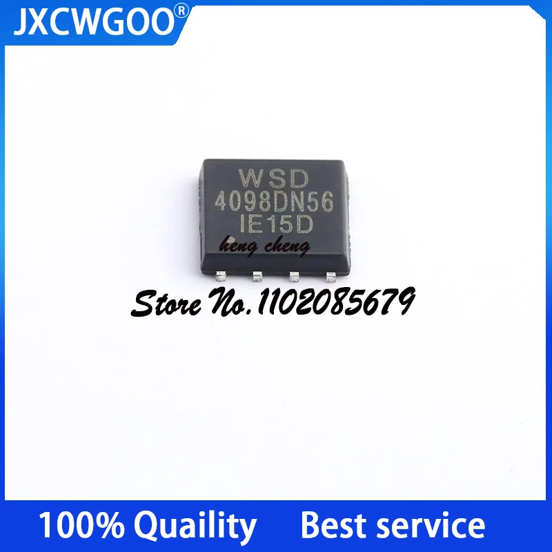 10PCS 100%New Original WSD4098DN56 4098DN56 DFN-8 Two N-channel 40V 22A field effect transistors (MOSFETs)