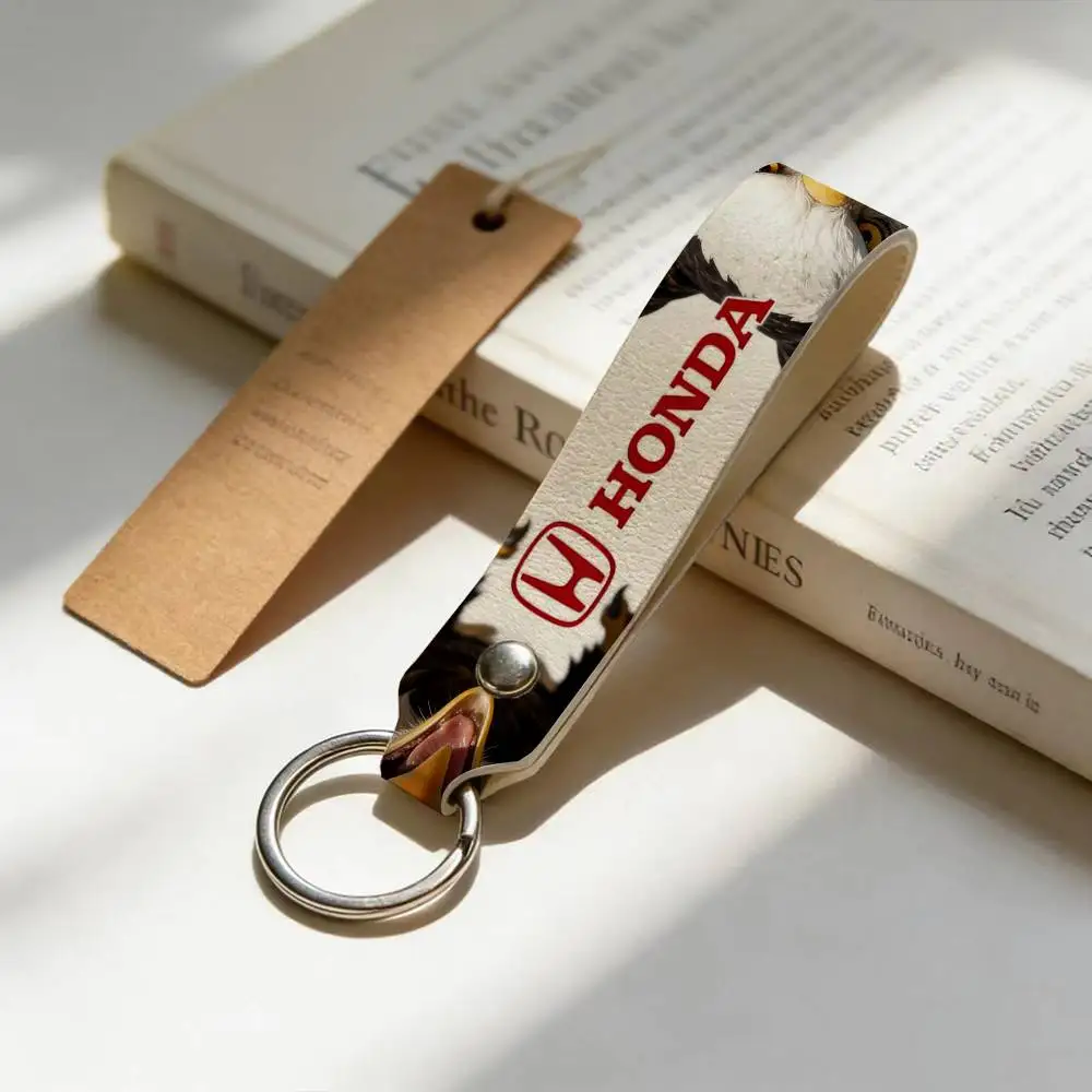 

Брелок для ключей из мягкой искусственной кожи для мотоциклов Honda, легкий держатель для ключей для скутеров и гоночных мотоциклов