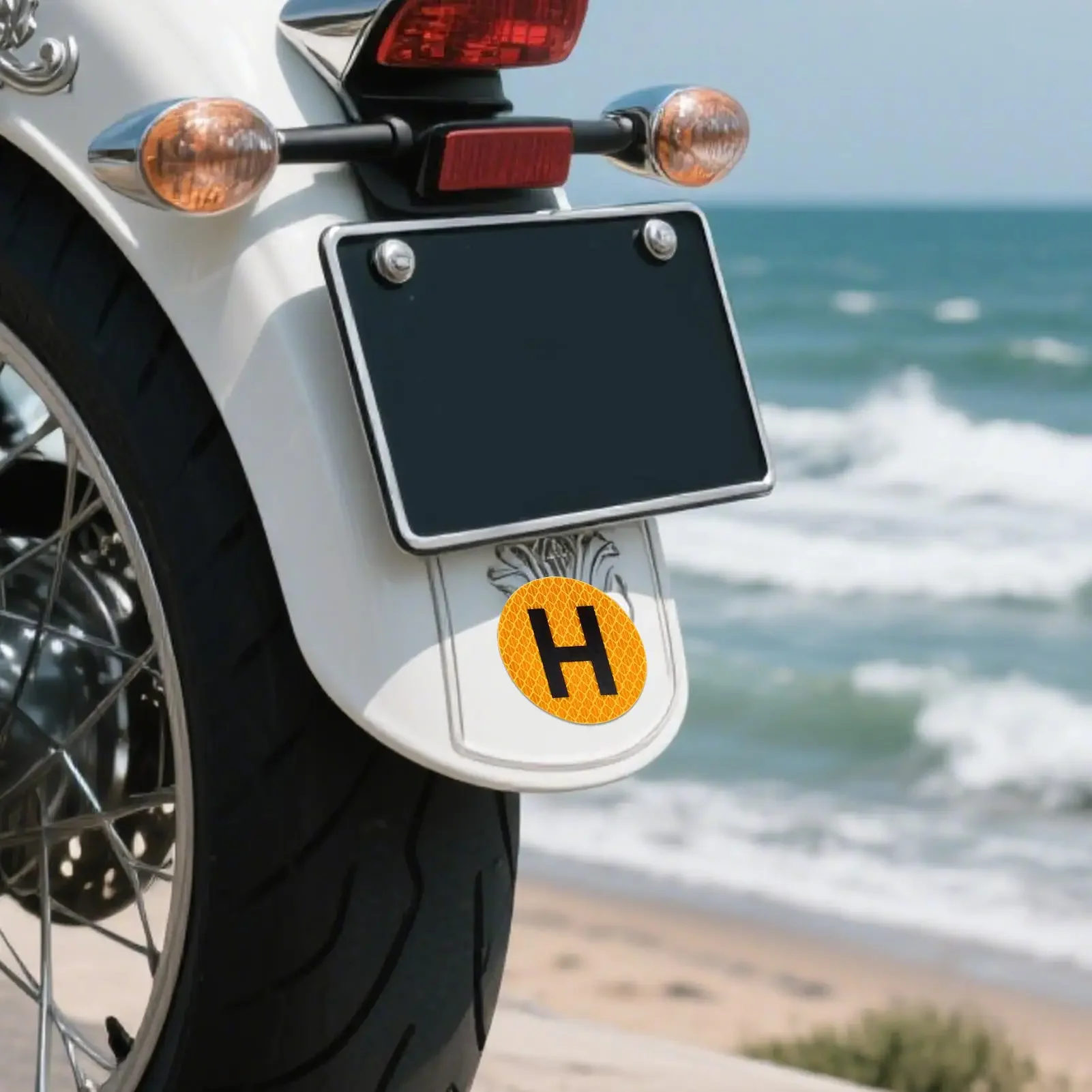 H Logo Historical Vehicle Sticker 60mm Driver Logo Sticker Waterproof H Logo Car Motorcycle Decoration Sticker