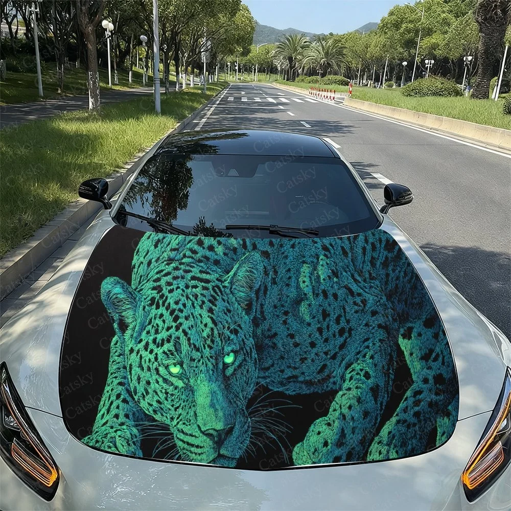 

PVC Car Hood Wraps, Self-Adhesive Waterproof Car Bonnet Decal Sticker, Car Decoration Protection Stickers for Trucks, Cars, SUVs