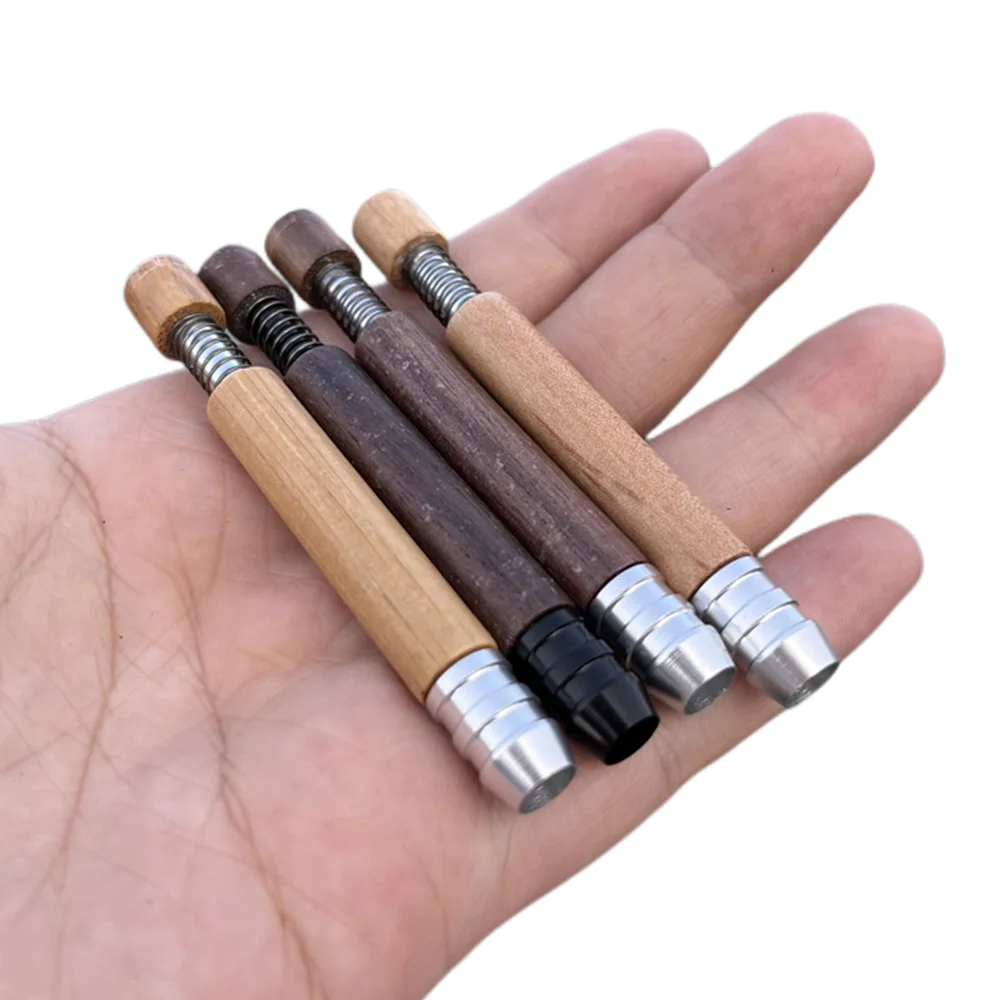 1 Pc Length:8CM Walnut Wooden Accessories With Retractable Spring Drop Shipping