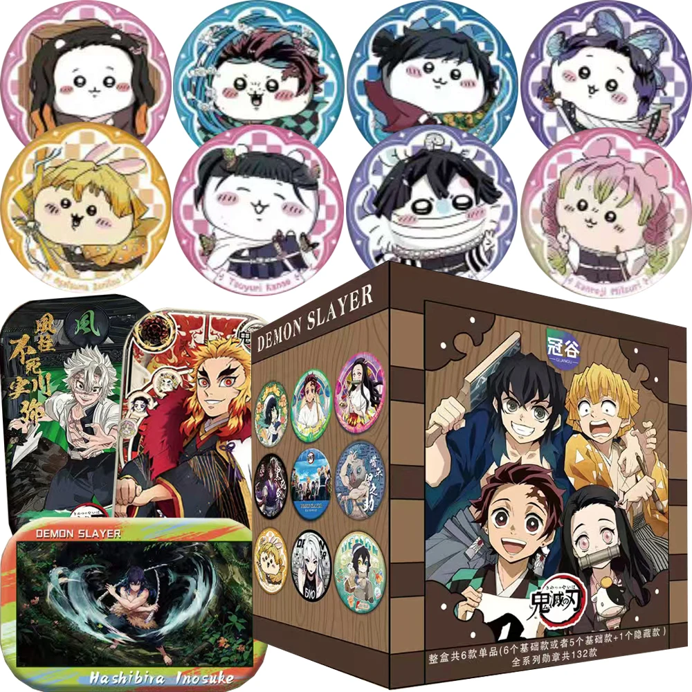 

Demon Slayer Cartoon Brooch for Backpack Anime Figure Classic Cartoon IP Co-branded Design Fun Cute Badge Collection Xmas Gift