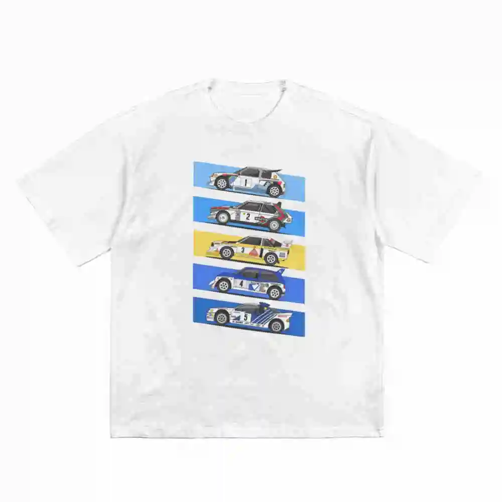 1986 Group B Rally Cars Short Sleeve Tee 100% Cotton T-Shirt