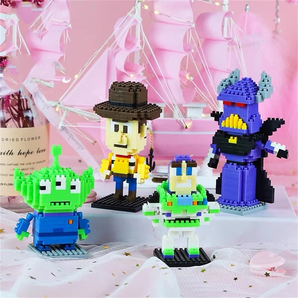 building block toy, mini desktop ornament, room decoration, anime cartoon, kawaii, holiday gift, birthday gift, view 2