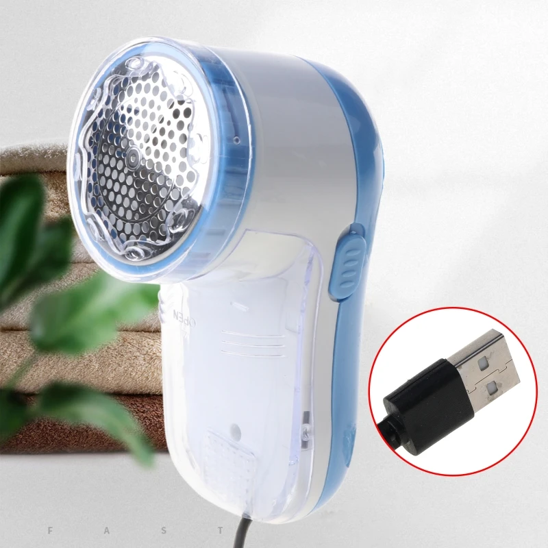 

Portable Fabric Shaver USB Powered Lint Remover with 3-Blades, Effectively and Quickly Remove Fuzz for Clothes, Sweater, Couch