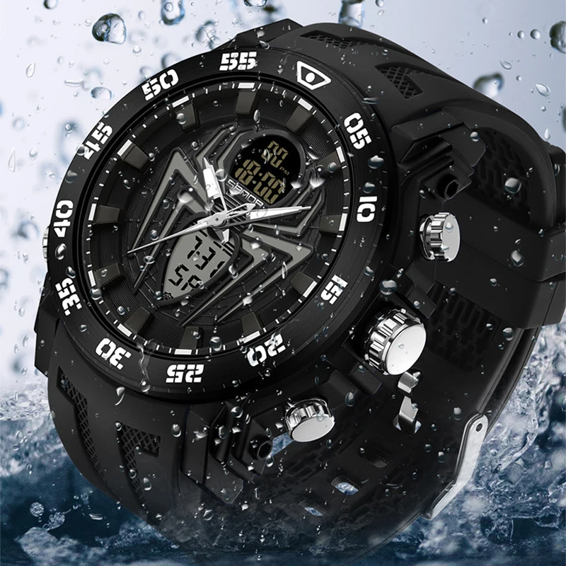 AL-101 นาฬิกาอิเล็กทรอนิกส์เรืองแสงแมงมุมสําหรับวัยรุ่น นาฬิกาปลุกผู้ชายทันสมัยและอินเทรนด์อเนกประสงค์