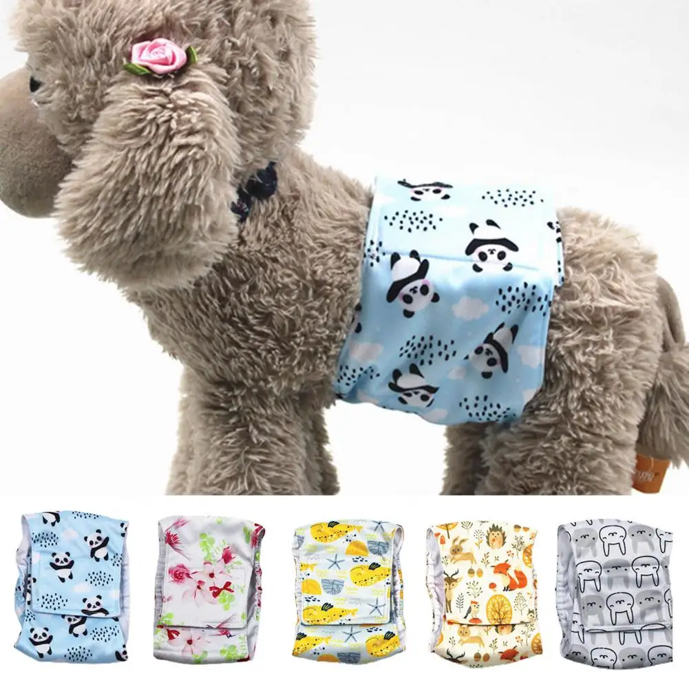 

Doggie Diaper Washable Dog Puppy Diaper Breathable Vibrant Color Male Dog Diapers Underwear Belly Band Nappies Dog Supplies