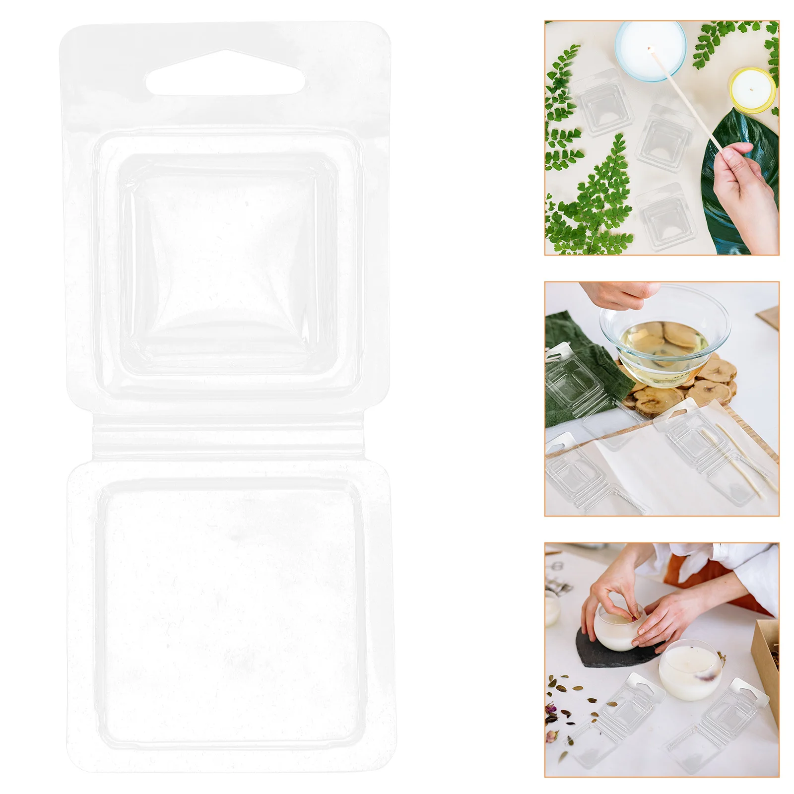 

100pcs Wax Melt Molds Small Transparent Cube Mold For Making Chocolate Diy Craft Wax Melting Containers Packing Supply