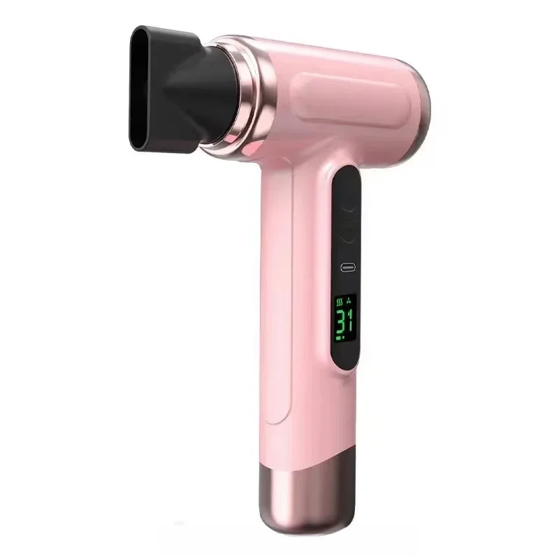 New Wireless Hair Dryer With 30000 Rpm Dry USB Charging For Children/Outdoor/Student Dormitory Blue Light Wireless Hair Dryer