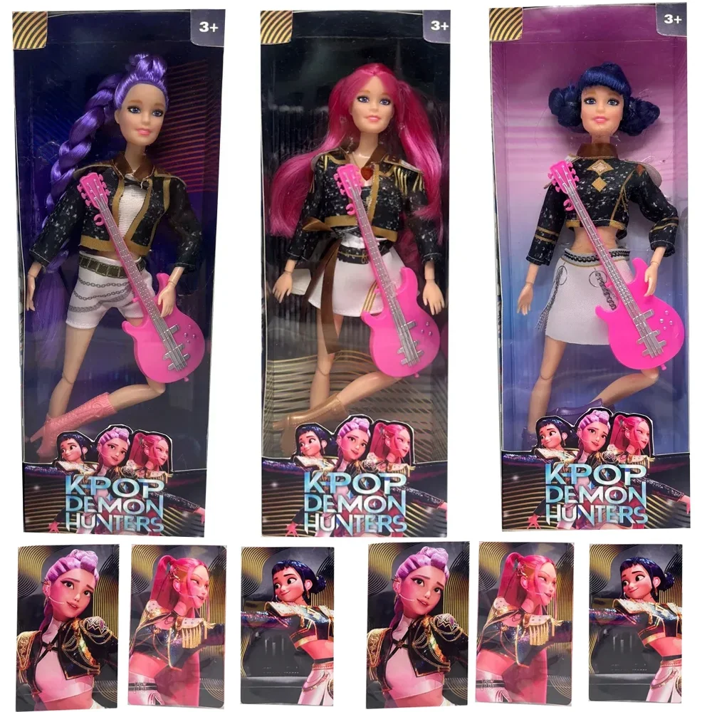 2025 Kpop chasseurs de démons figurine en direct jouet Rumi Mira Zoey Sussy thème chanson de lumières colorées pour les Fans cadeaux d'anniversaire pour enfants