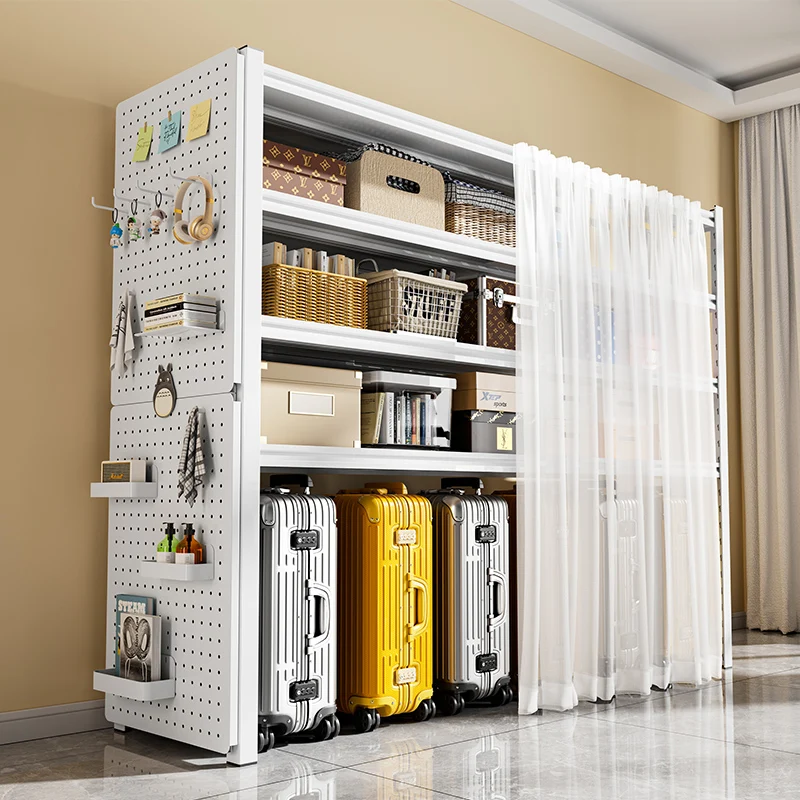 Multi-layer Floor-standing Balcony Storage Rack For Sundries And Luggage Storage Under The Empty Angle Steel Rack