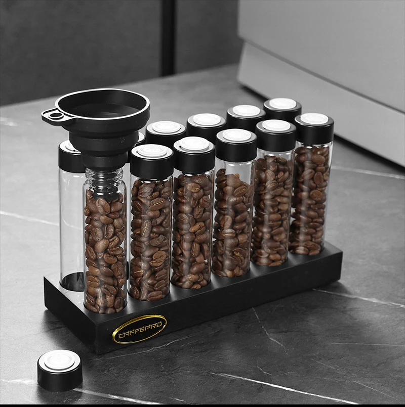Caffepro Coffee Beans Storage Tube Container Display Single Dose Tea Exhaust Valve Barista Tools Espresso Accessories Coffeeware - view 6