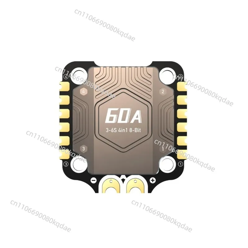BLS 60A Four‑In‑One Power‑Regulator Module, 3‑6S BLHeli_S, 30.5×30.5mm Mount, Hobby‑Project Drive‑Control Hardware Accessory
