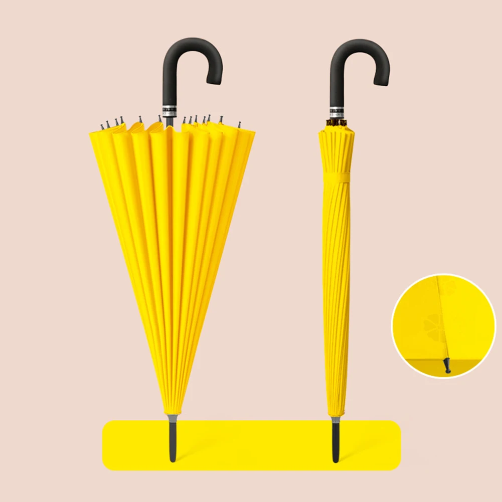 

Blooming In Water Umbrellas Fresh-Style 24 Bone J Handle Large Umbrella Golfs UV Protection Rain-Umbrellas For All Season