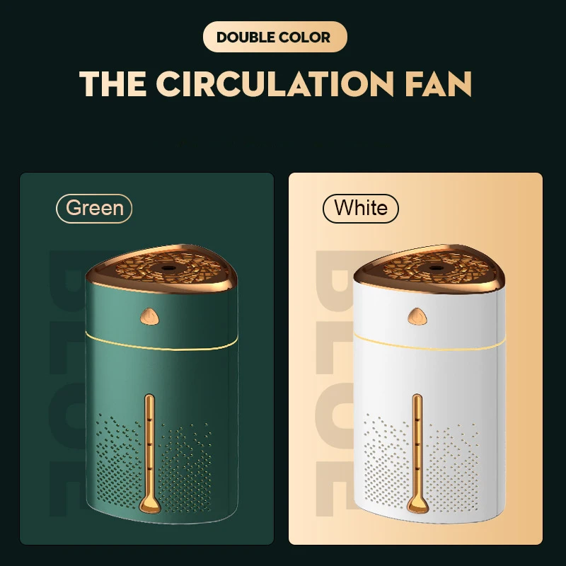 ความจุ1000Ml ขนาดใหญ่รถบ้าน Air Humidifier USB Ultrasonic Negative Ion Mist LED Light Humidifier Diffuser
