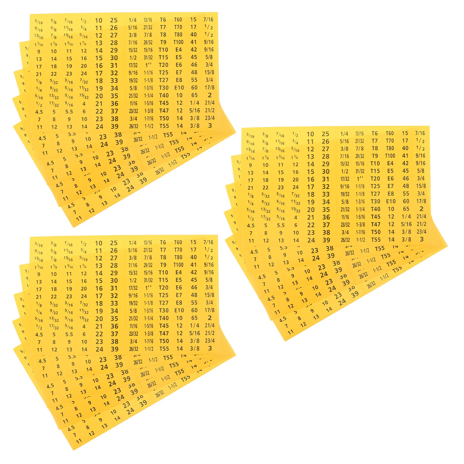 20 folhas adesivas chave de soquete etiquetas cor codificação adesivo pontos para ferramenta gaveta armário rack organização número tamanho