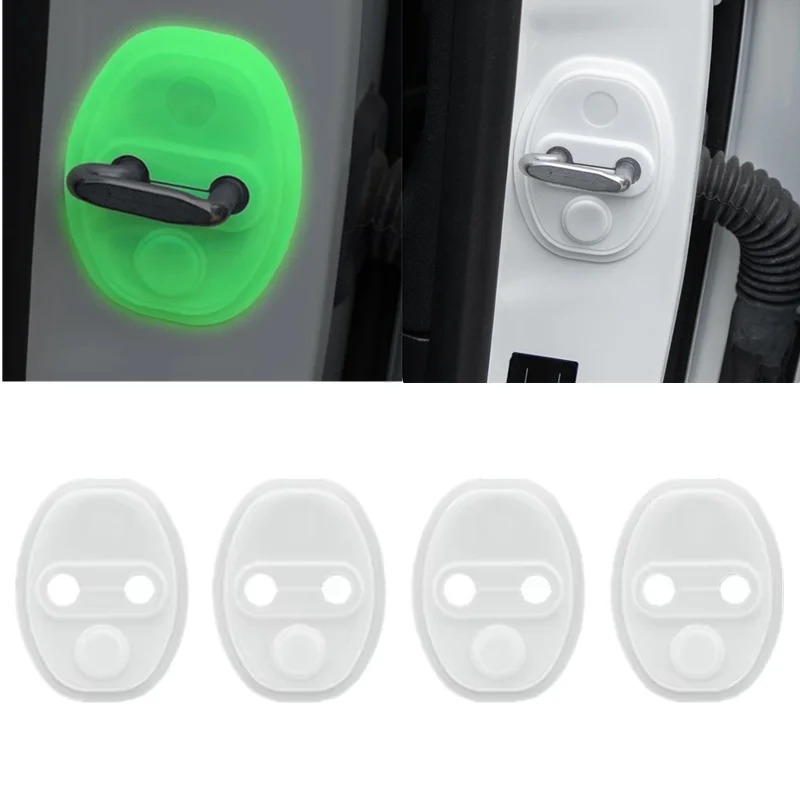 

4PCS Universal Car Door Lock Protector Rubber Sleeve Anti-collision Shock Buffer Car Door Latch Shockproof Accessories
