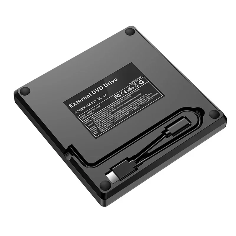 External DVD Video Player USB3.0 Type-C CD VCD Burner and Reader for Laptop Desktop PC Mac Windows Linux iOS Media Audio Players