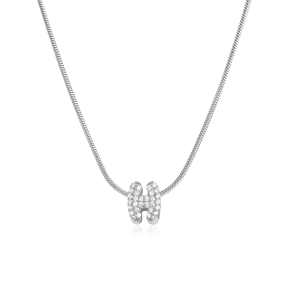 Modische Kleine CZ Zirkon Initial Alphabet Anhänger Halskette Vergoldeter Edelstahl A-Z Buchstaben Halsketten Geburtstagsgeschenke Schmuck – Detail 26