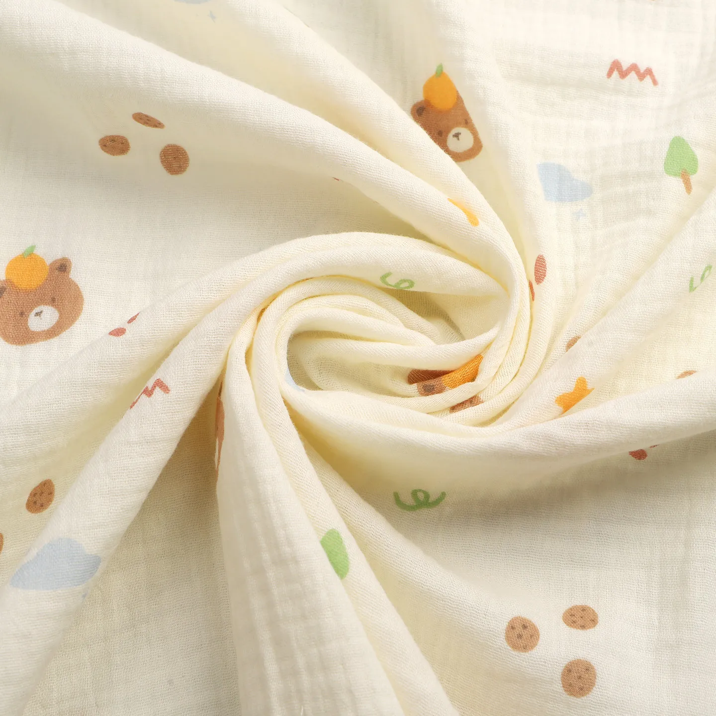130x50cmcotton double-layer gauze printed crepe fabric cute cartoon printed baby bag suitable for newborn bibs and home clothing view 6