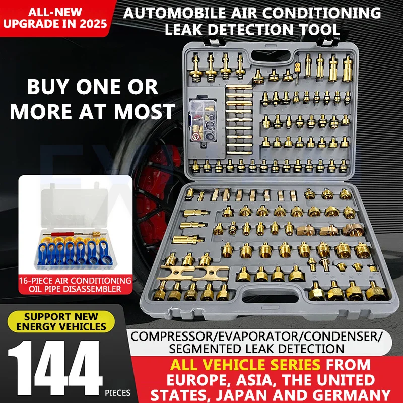 Automotive Air Conditioning Leak Detection Tool Pure Copper Leak Detection And Repair Toolbox New Energy Truck Leak Testing Tool