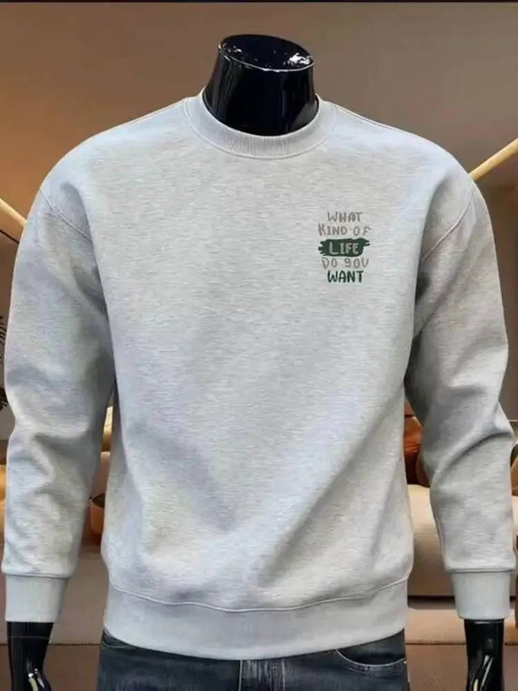 

ex Pure Cotton Sweatirt Autumn Winter Faionable Versatile Tagl Loose Fit Youthful Sle Long Sve round Ne