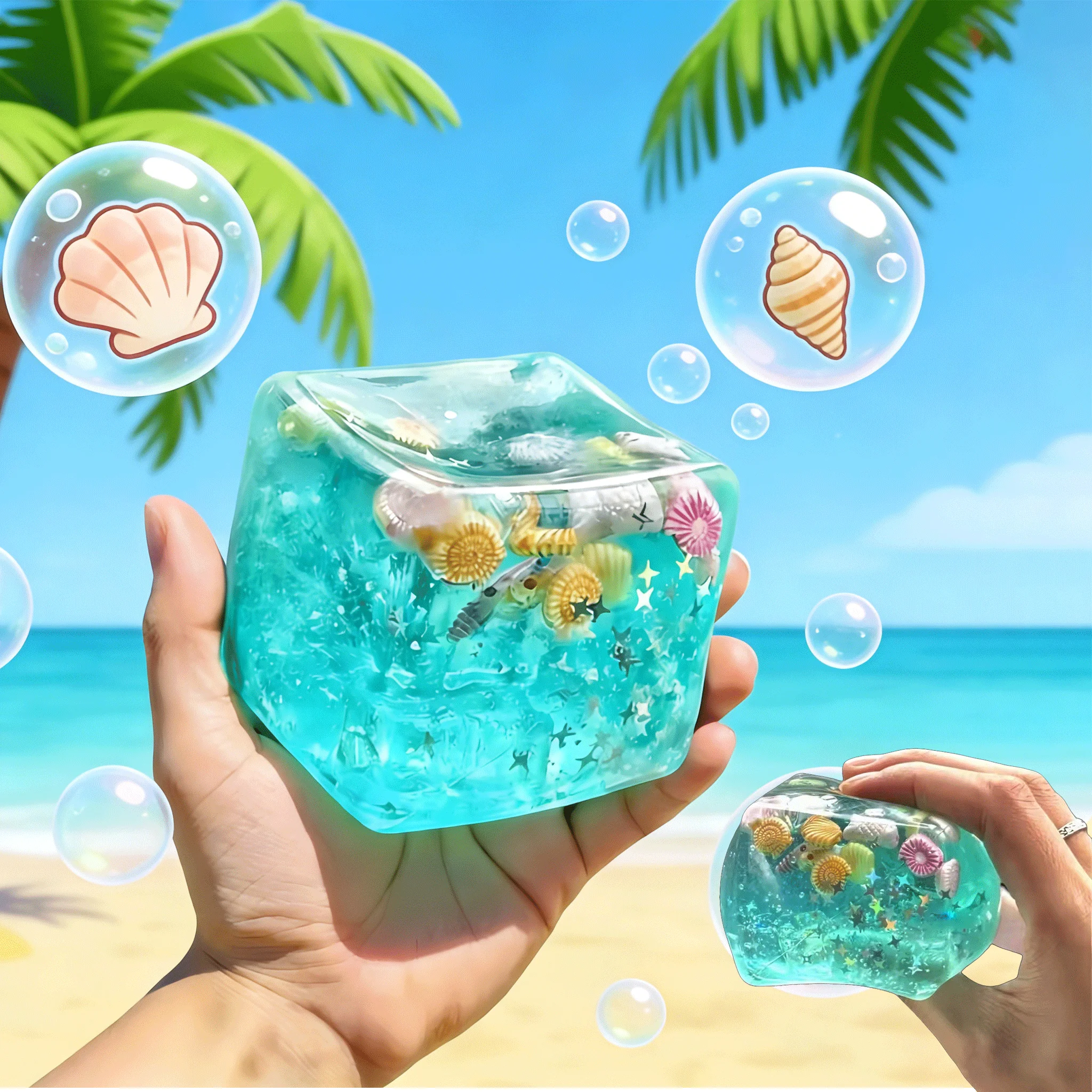 

Волшебный куб-антистресс Sea Squishy: супермягкая прозрачная игрушка-конфетка в форме звезды, сенсорная игрушка для снятия стресса, подарок для девочек