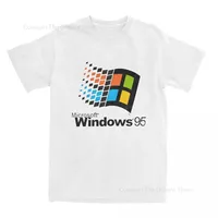 Windows 95 Graphic Men‘s T-Shirt Women's Tee Windows XP Classic Computer System Print pattern Tee Cotton Tees Funny Shirt