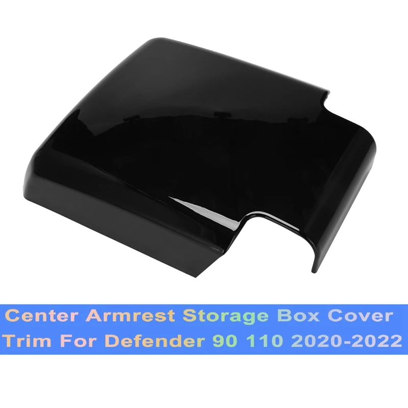 Black Car Interior Center Console Armrest Storage Box Cover Trim For Land Rover Defender 90 110 2020-2022