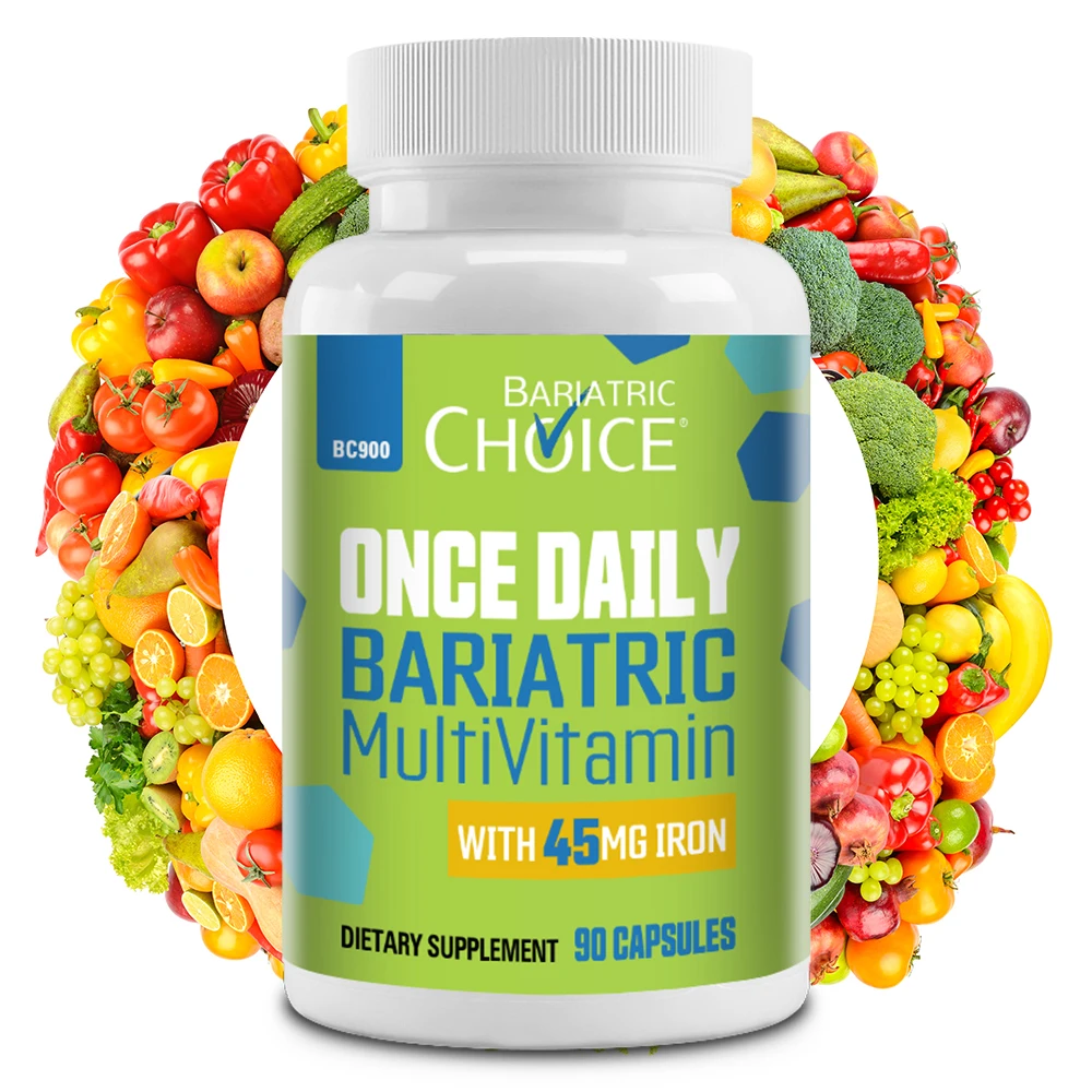 Once Daily Multivitamin Capsules - with 45 Mg Iron, 3,000 IU Vitamin D3 - Metabolism Boost, for Men and Women, 90 Capsules