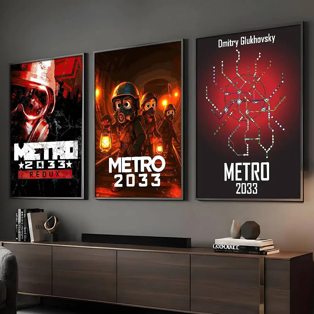 Póster M-Metro GAME 2033, arte HD, pegatina para pared, impermeable, decoración para el hogar, sala de estar, bar