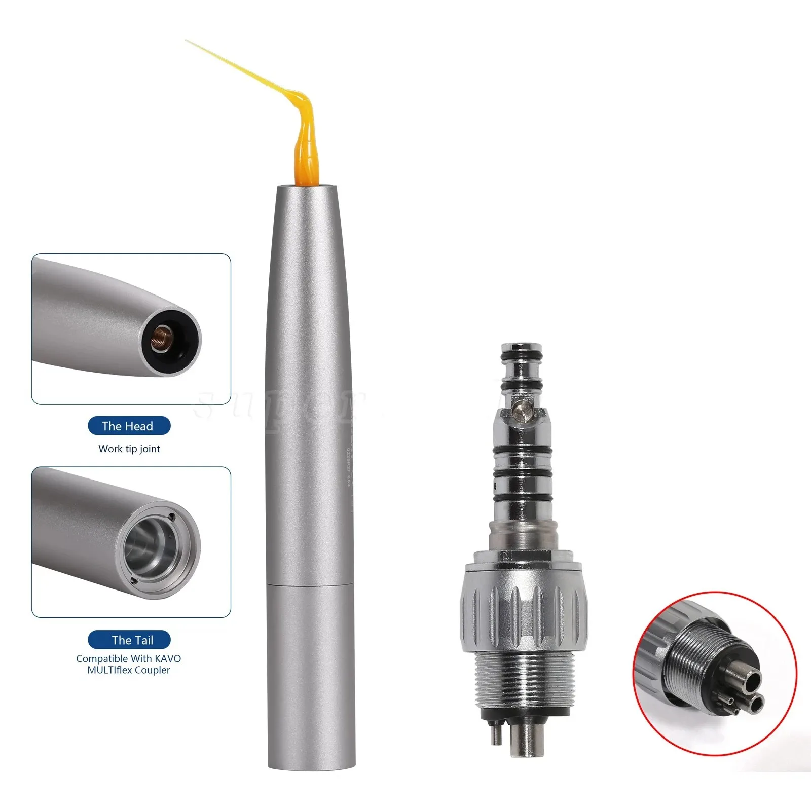 

Dental Sonicflex Air Scaler Handpiece 3 Tips Fit KAVO MULTIflex Quick Coupler Coupling 4 Hole