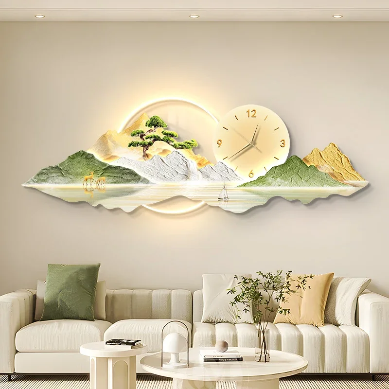 Art Mural Wall Clocks Led Luxury Restaurant Minimalist Nordic Wall Watch Aesthetic Silent Relogio De Parede Room Decorations