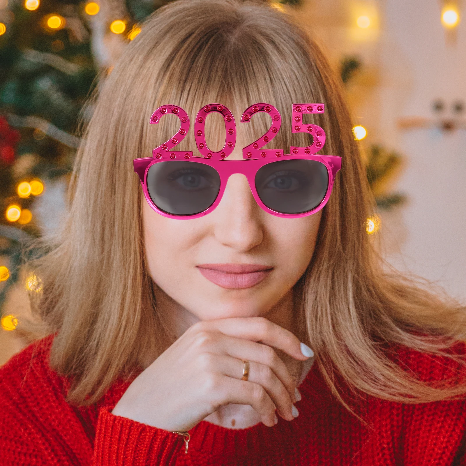 

Digital Glasses 2025 New Year Party Eyeglasses Supplies Props Number Photo Fun Design Cool Attractive Attention Unique Theme