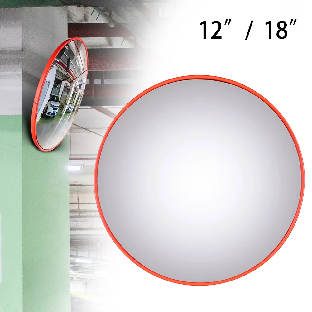 

Indoor Use 12/18 Inch Convex Mirror For Supermarkets Garages Parking Lots Driveways Shops Warehouses Blind Spot Curved Mirror