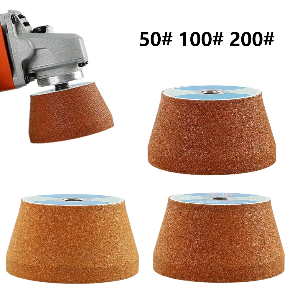 1pc Polishing Wheel Emery Cup White Corundum Angle Head M10 Thread Angle Grinder Stone Grinding Head For 100 Type Angle Grinder