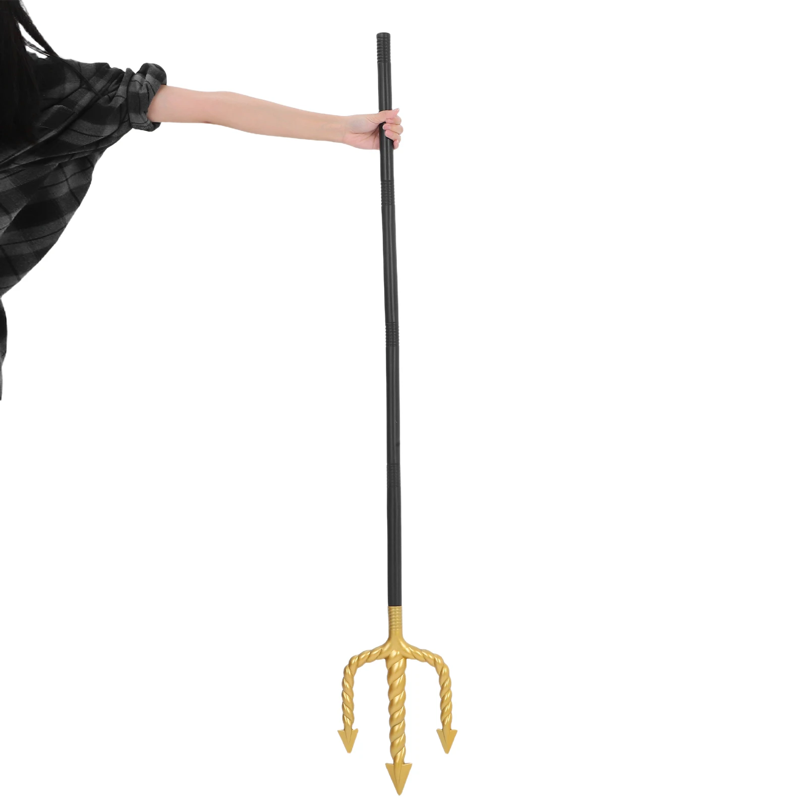 

Halloween Pitch Fork Costume Accessory Plastic Trident Staff Stage Party Decoration Kids Role-Play Demon Cosplay