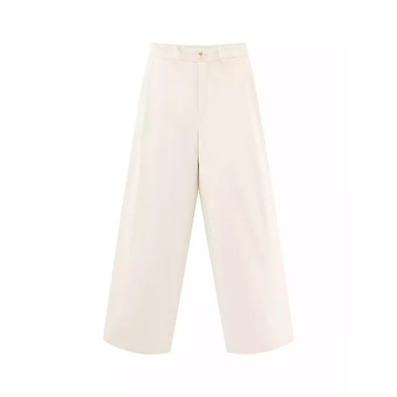 High Waist Casual Pants Fashional Slim Straight Trousers Versatile Comfortable Long Pants for Petite Ladies Office or Daily Wear