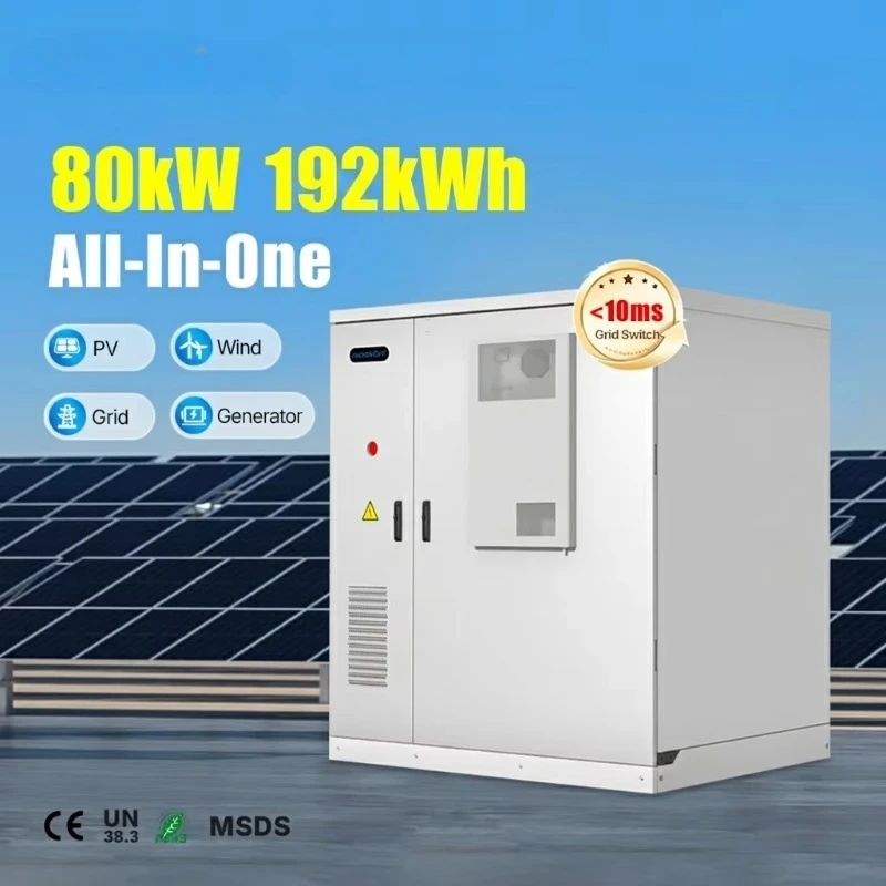 Hybrid 80kW 192KWH 200KWH LFP All in One C & I Cabinet Energy Storage IP54 protection