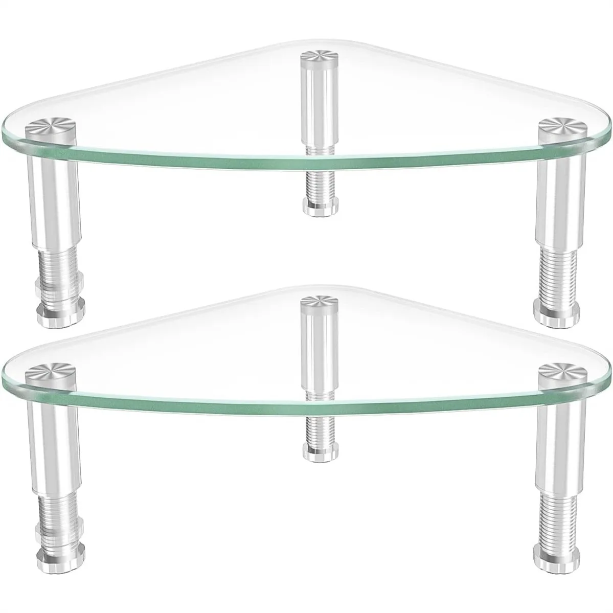 

Triangle Computer Monitor Riser 2 Pack, Adjustable Height 3.4-4.9" Corner Stand for Laptop, Ergonomic Tilt Design